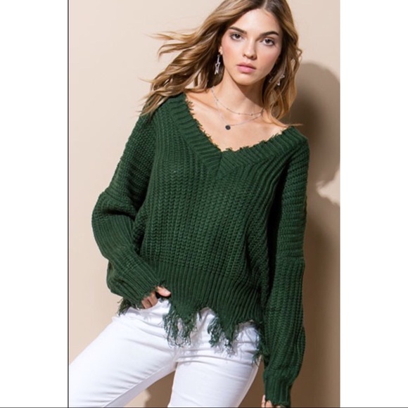 Restocked! ✨ Can’t Resist Distressed Sweater - Picture 3 of 7